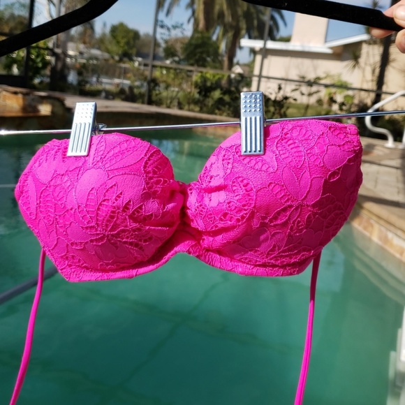 Victoria secret Bright pink strapless bikini top - Picture 2 of 4